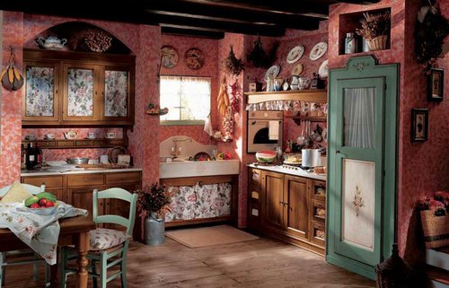 Tende cucina rustica: le tende su misura per la tua nuova cucina ... Cucine stile shabby country
