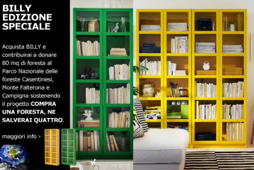 Billy Ikea, la libreria Billy aiuta le foreste