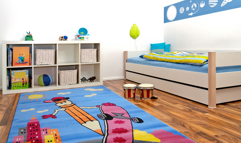 Alfombra roja pelo largo Bambini Mobili per bambini Altri mobili per bambini Tappeti IKEA Tappeti 